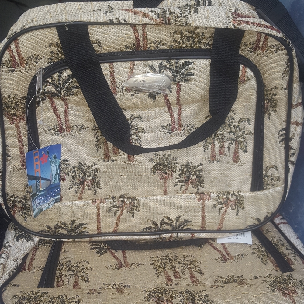 BOVANO TAPESTRY PALM TREE TOTE SHOULDER  BAG NEW
